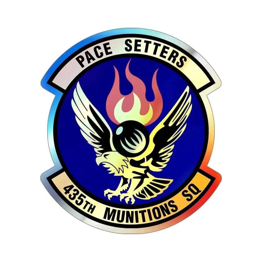 435th Munitions Squadron (U.S. Air Force) Holographic STICKER Die-Cut Vinyl Decal 6 Inch Holographic - The Sticker Space