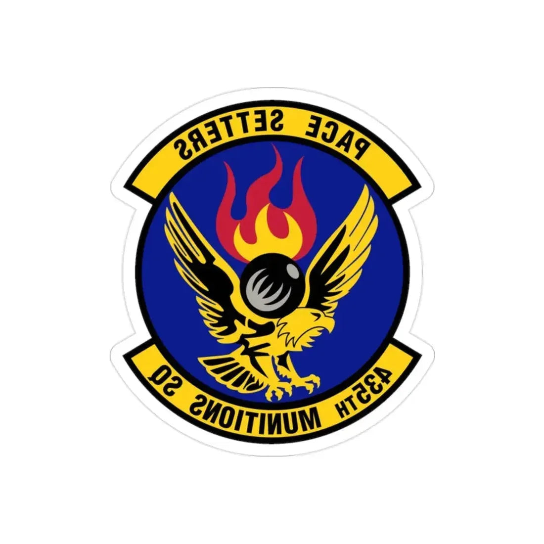435th Munitions Squadron (U.S. Air Force) REVERSE PRINT Transparent Die-Cut STICKER - The Sticker Space