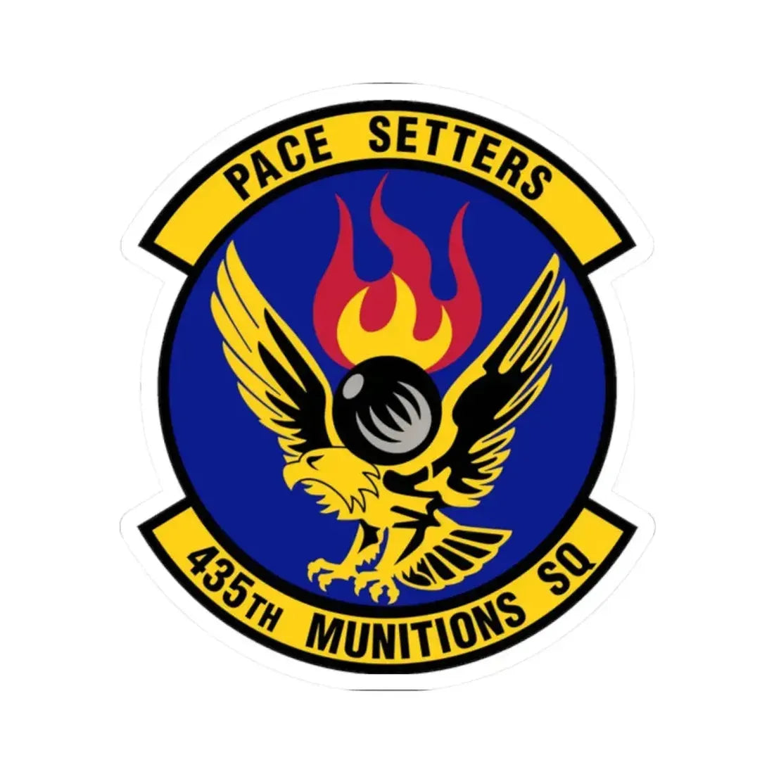 435th Munitions Squadron (U.S. Air Force) STICKER Vinyl Kiss-Cut Decal 2 Inch White - The Sticker Space