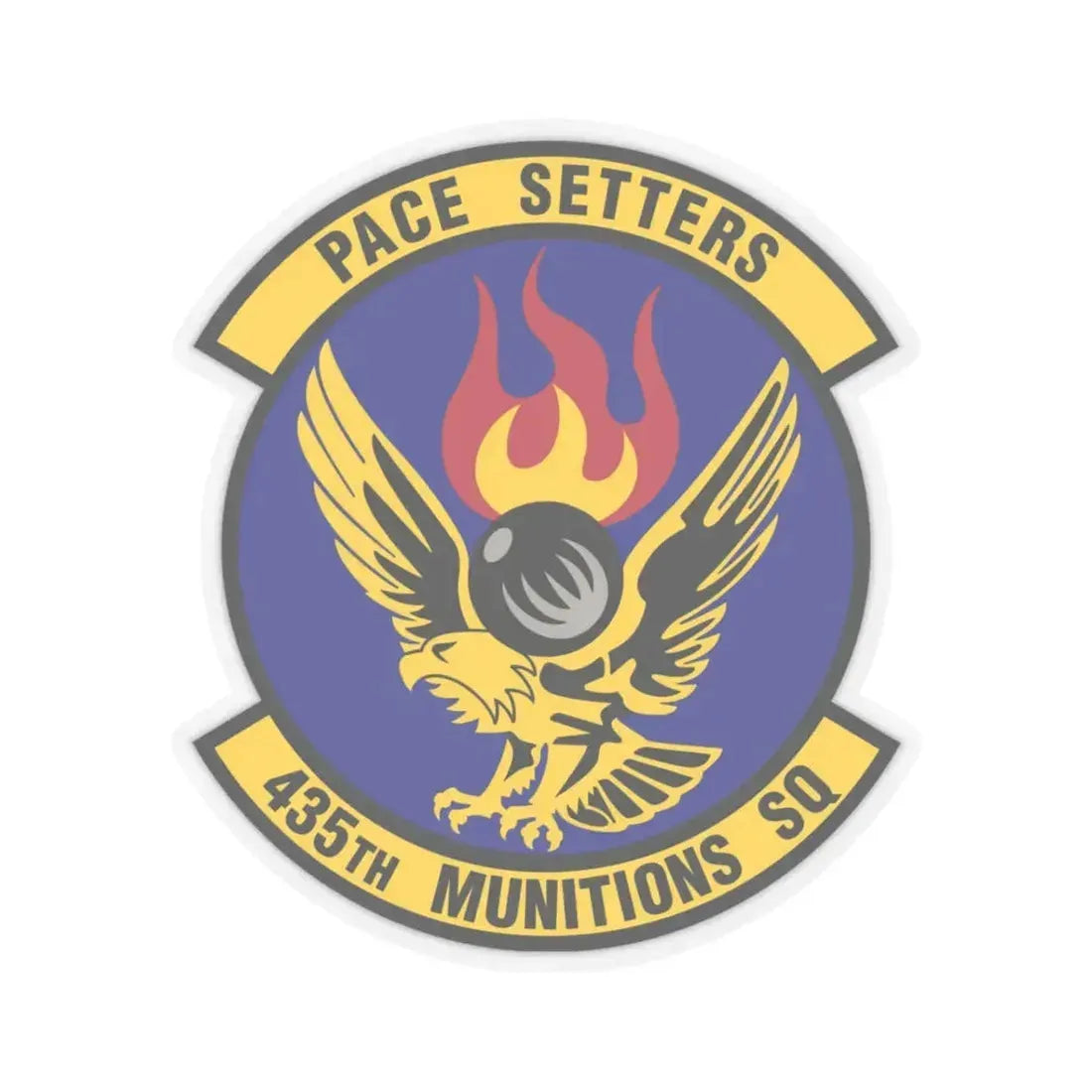 435th Munitions Squadron (U.S. Air Force) STICKER Vinyl Kiss-Cut Decal 3 Inch Transparent - The Sticker Space