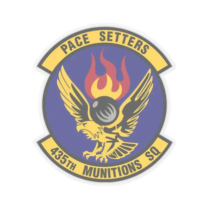 435th Munitions Squadron (U.S. Air Force) STICKER Vinyl Kiss-Cut Decal 3 Inch Transparent - The Sticker Space