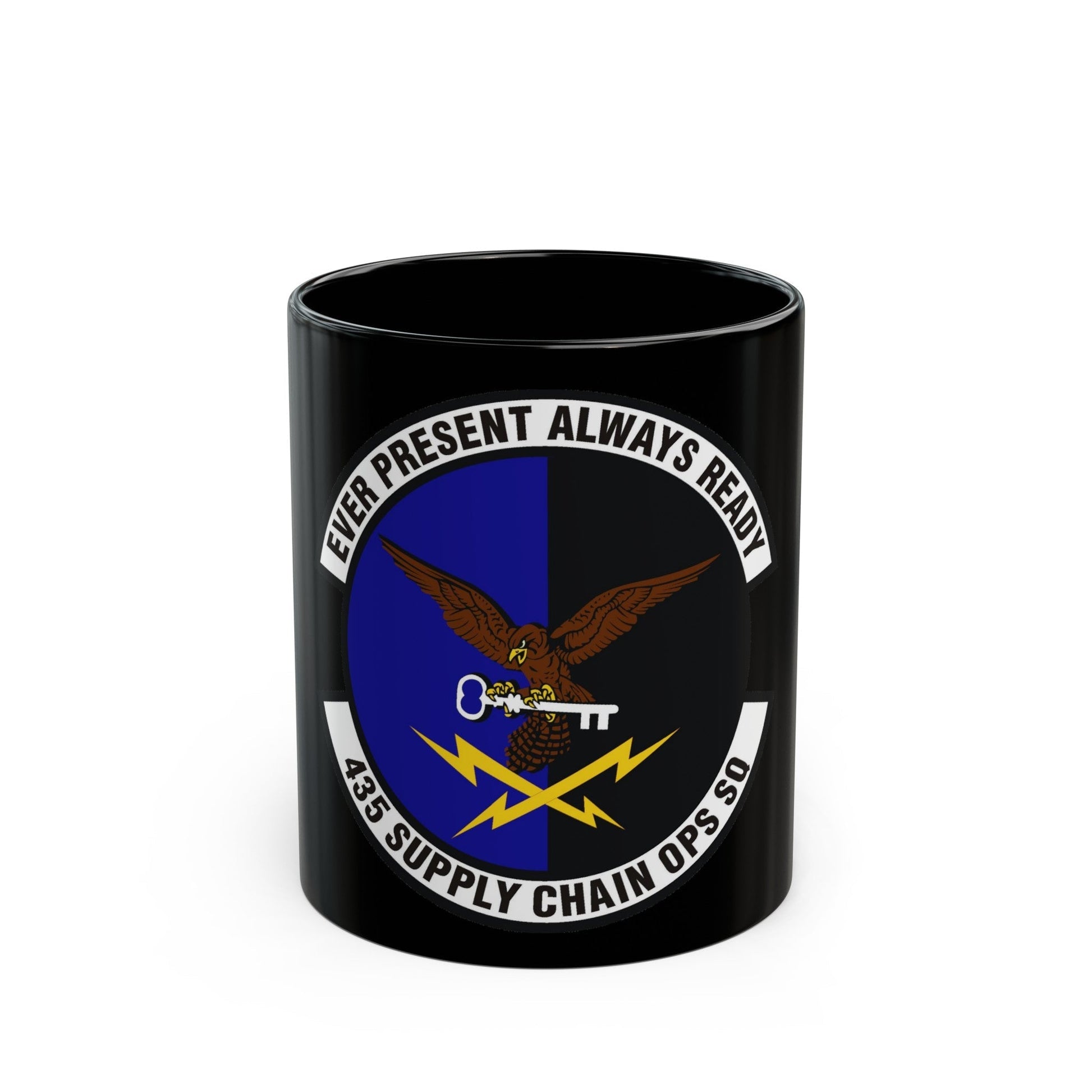 435th Supply Chain Operations Squadron (U.S. Air Force) Black Coffee Mug-11oz-The Sticker Space