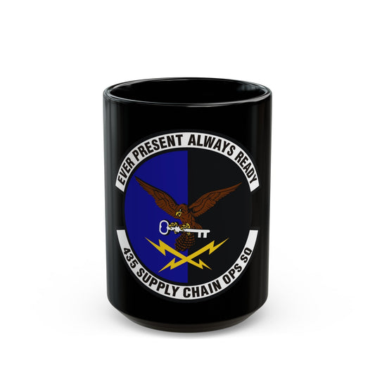 435th Supply Chain Operations Squadron (U.S. Air Force) Black Coffee Mug-15oz-The Sticker Space