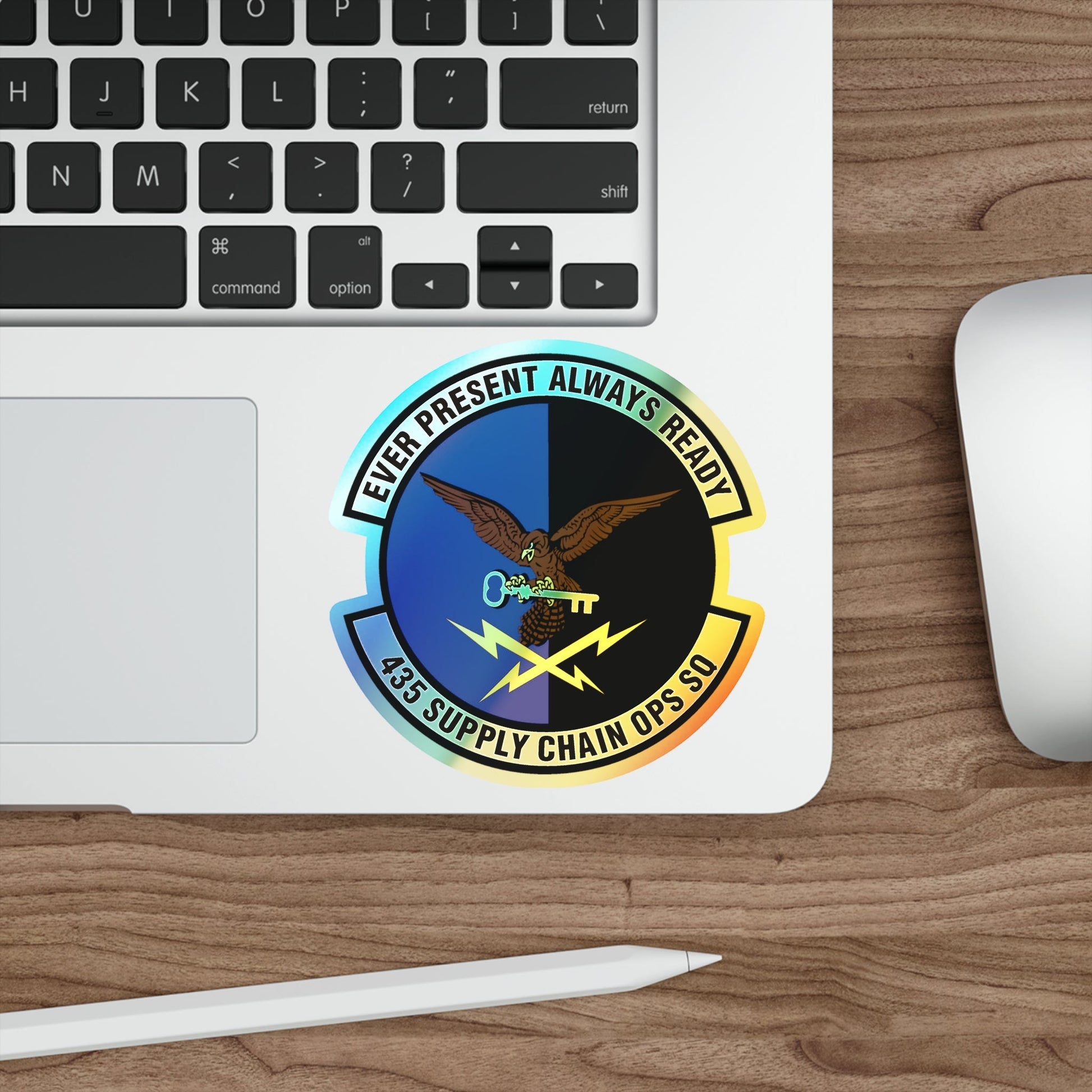 435th Supply Chain Operations Squadron (U.S. Air Force) Holographic STICKER Die-Cut Vinyl Decal-The Sticker Space