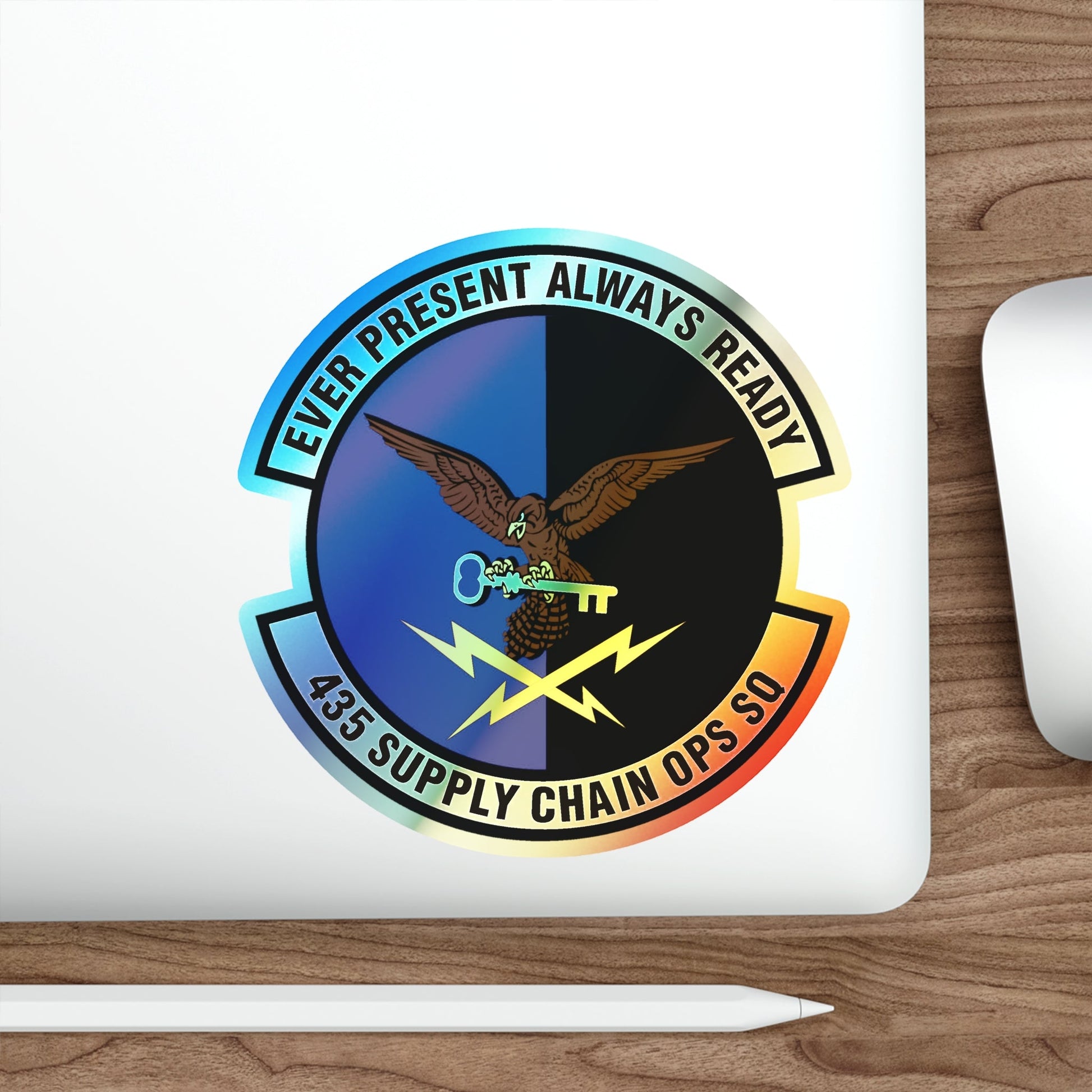 435th Supply Chain Operations Squadron (U.S. Air Force) Holographic STICKER Die-Cut Vinyl Decal-The Sticker Space