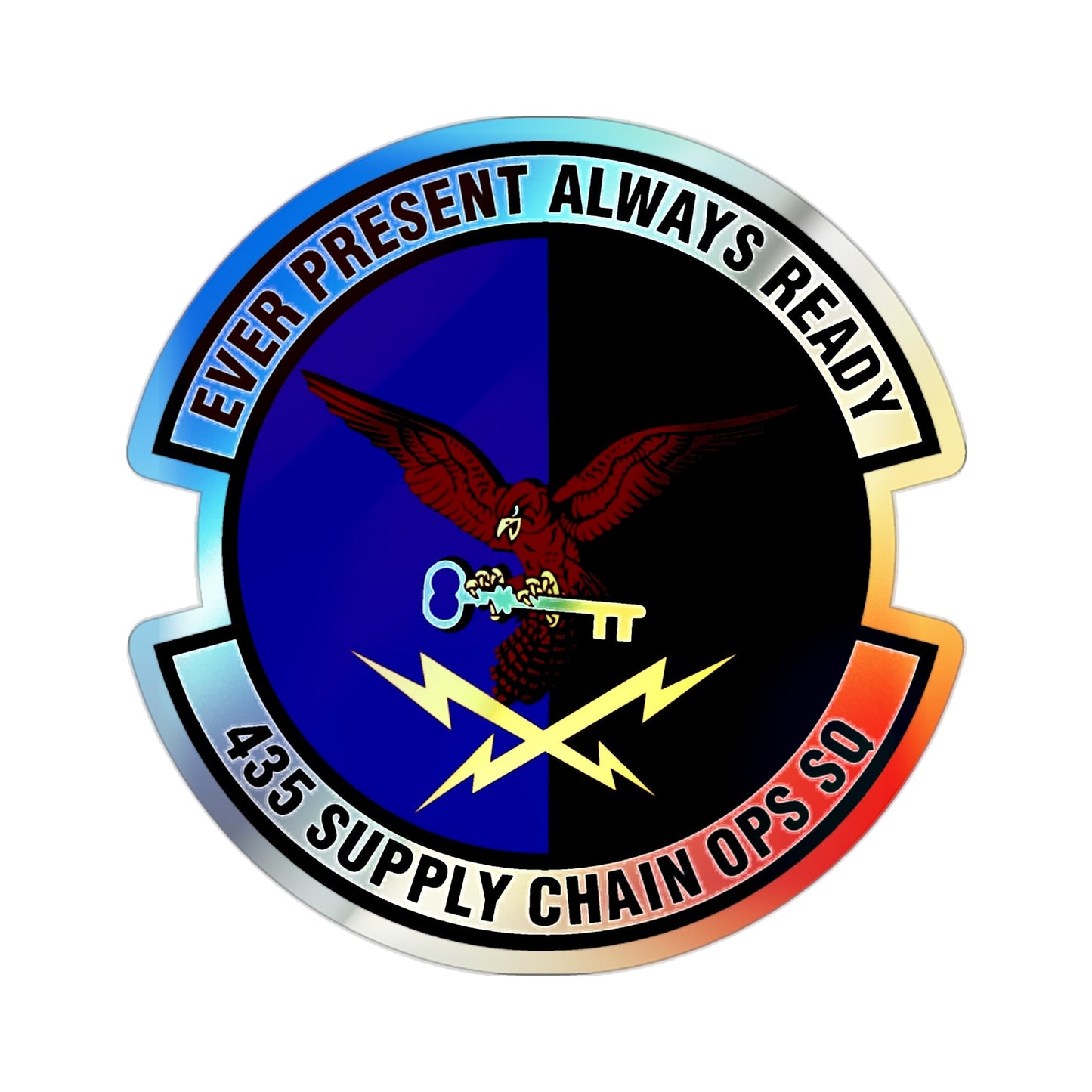 435th Supply Chain Operations Squadron (U.S. Air Force) Holographic STICKER Die-Cut Vinyl Decal-2 Inch-The Sticker Space