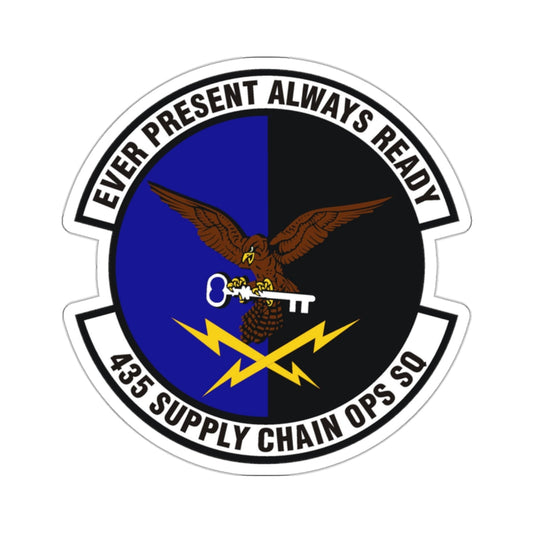 435th Supply Chain Operations Squadron (U.S. Air Force) STICKER Vinyl Die-Cut Decal-White-The Sticker Space