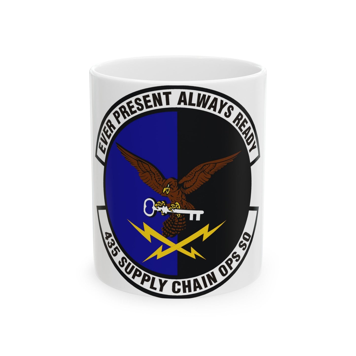 435th Supply Chain Operations Squadron (U.S. Air Force) White Coffee Mug-11oz-The Sticker Space