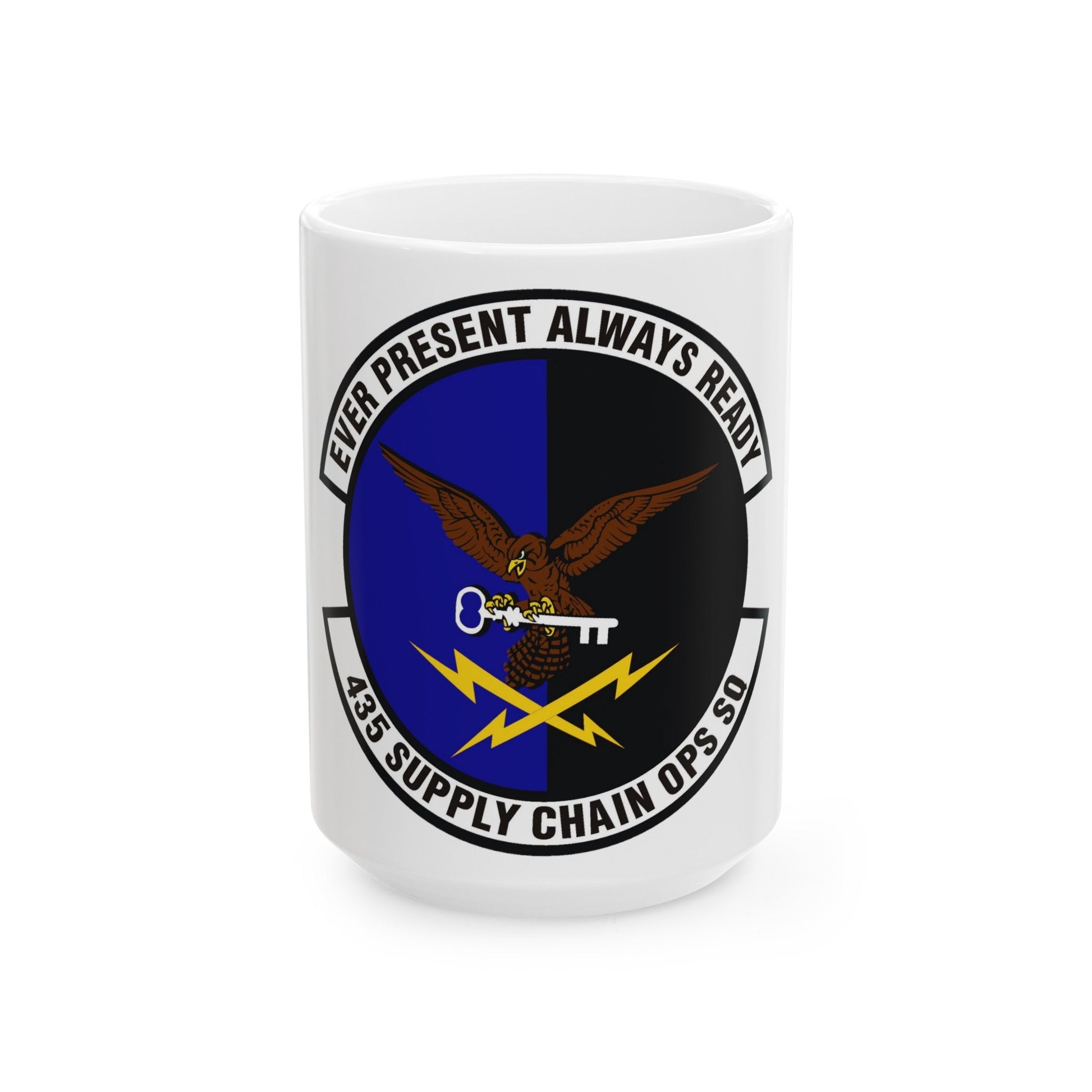 435th Supply Chain Operations Squadron (U.S. Air Force) White Coffee Mug-15oz-The Sticker Space