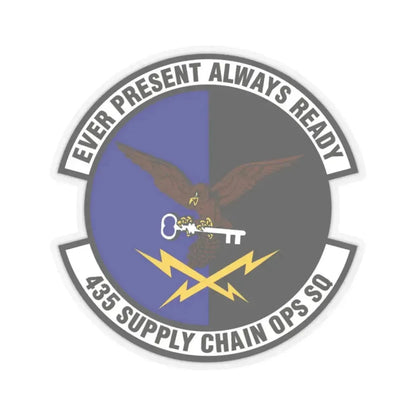 435th Supply Chain Operations Squadron (U.S. Air Force) STICKER Vinyl Kiss-Cut Decal 2 Inch Transparent - The Sticker Space
