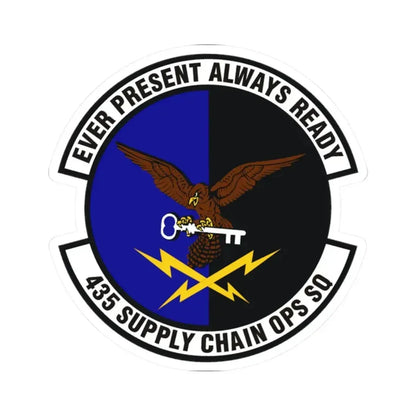 435th Supply Chain Operations Squadron (U.S. Air Force) STICKER Vinyl Kiss-Cut Decal 2 Inch White - The Sticker Space