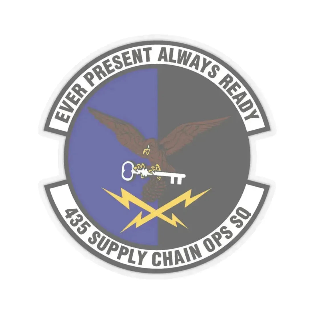 435th Supply Chain Operations Squadron (U.S. Air Force) STICKER Vinyl Kiss-Cut Decal 3 Inch Transparent - The Sticker Space