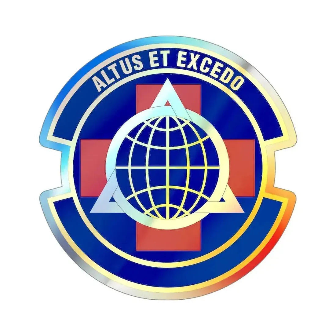 436 Operational Medical Readiness Squadron AMC (U.S. Air Force) Holographic STICKER Die-Cut Vinyl Decal 4 Inch Holographic - The Sticker Space