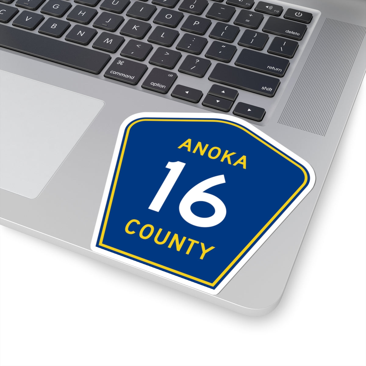 Anoka County 16 (Minnesota) (Road Sign) STICKER Vinyl Kiss-Cut Decal