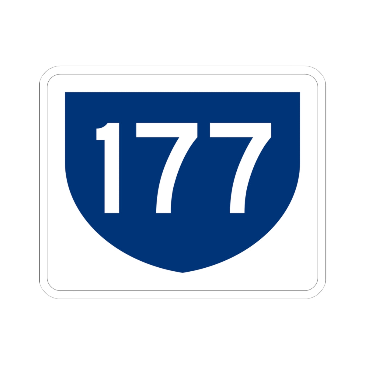 PR primary 177 (Puerto Rico) (Road Sign) STICKER Vinyl Kiss-Cut Decal
