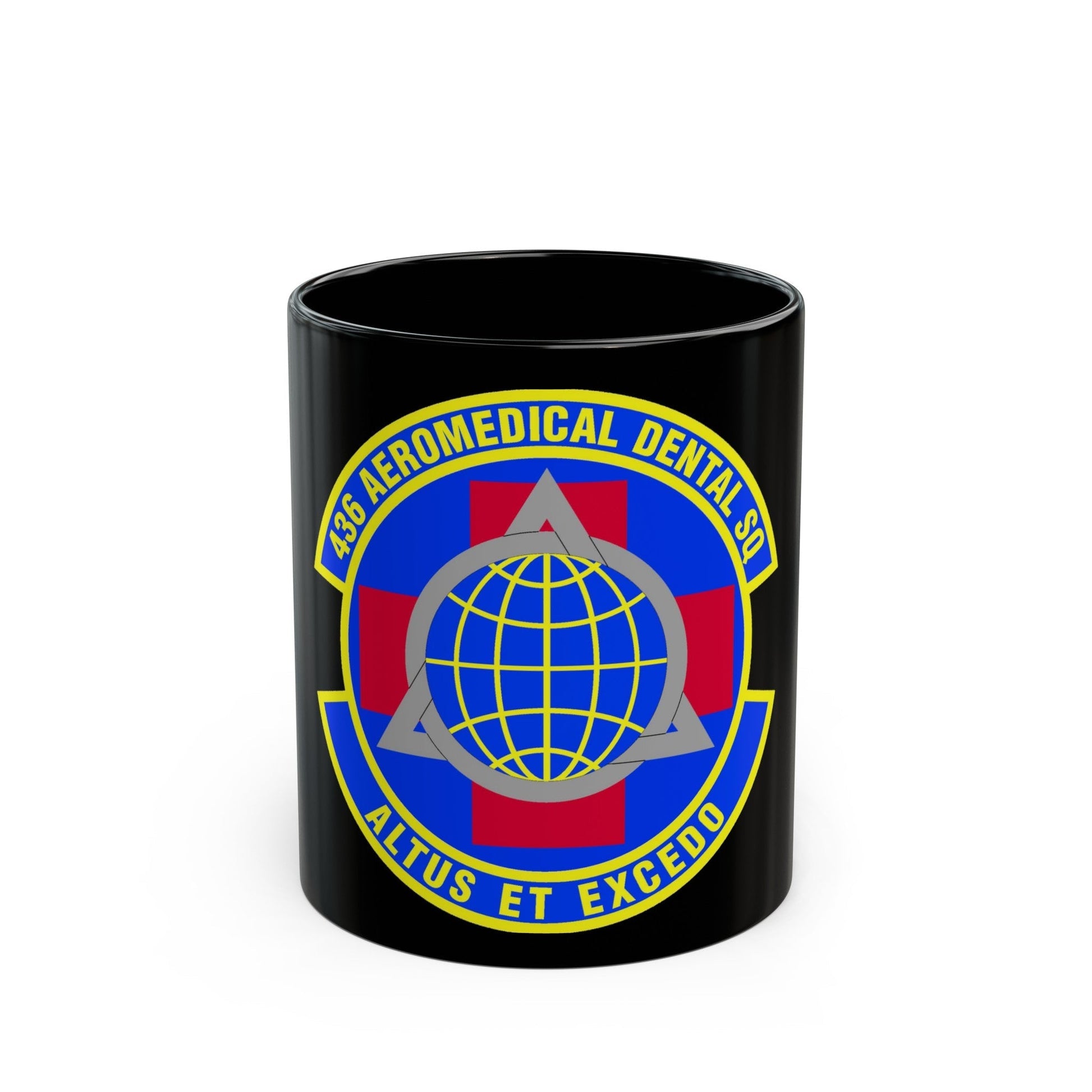 436th Aeromedical Dental Squadron (U.S. Air Force) Black Coffee Mug-11oz-The Sticker Space