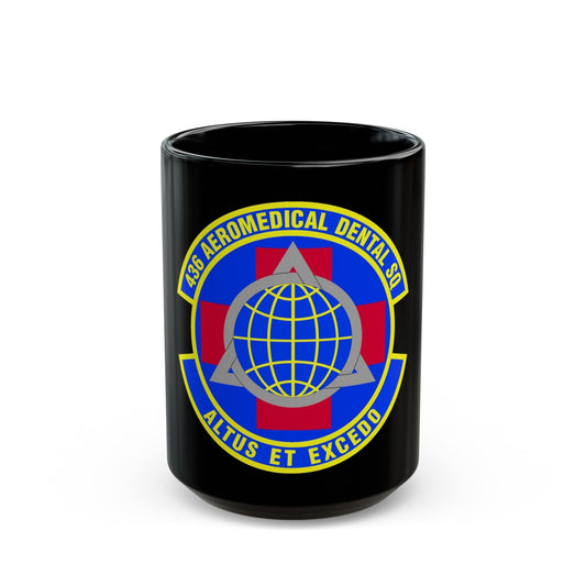 436th Aeromedical Dental Squadron (U.S. Air Force) Black Coffee Mug-15oz-The Sticker Space