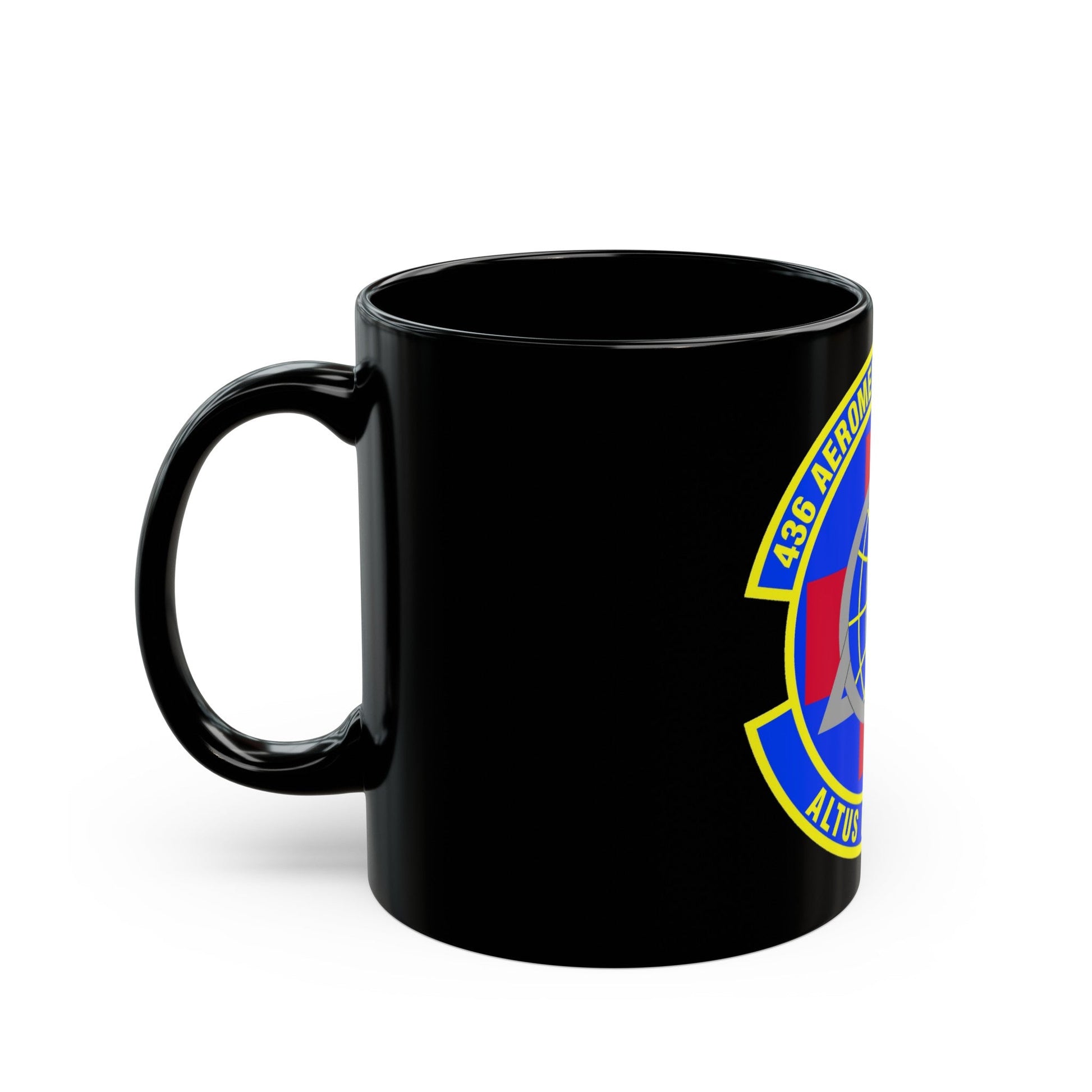 436th Aeromedical Dental Squadron (U.S. Air Force) Black Coffee Mug-The Sticker Space