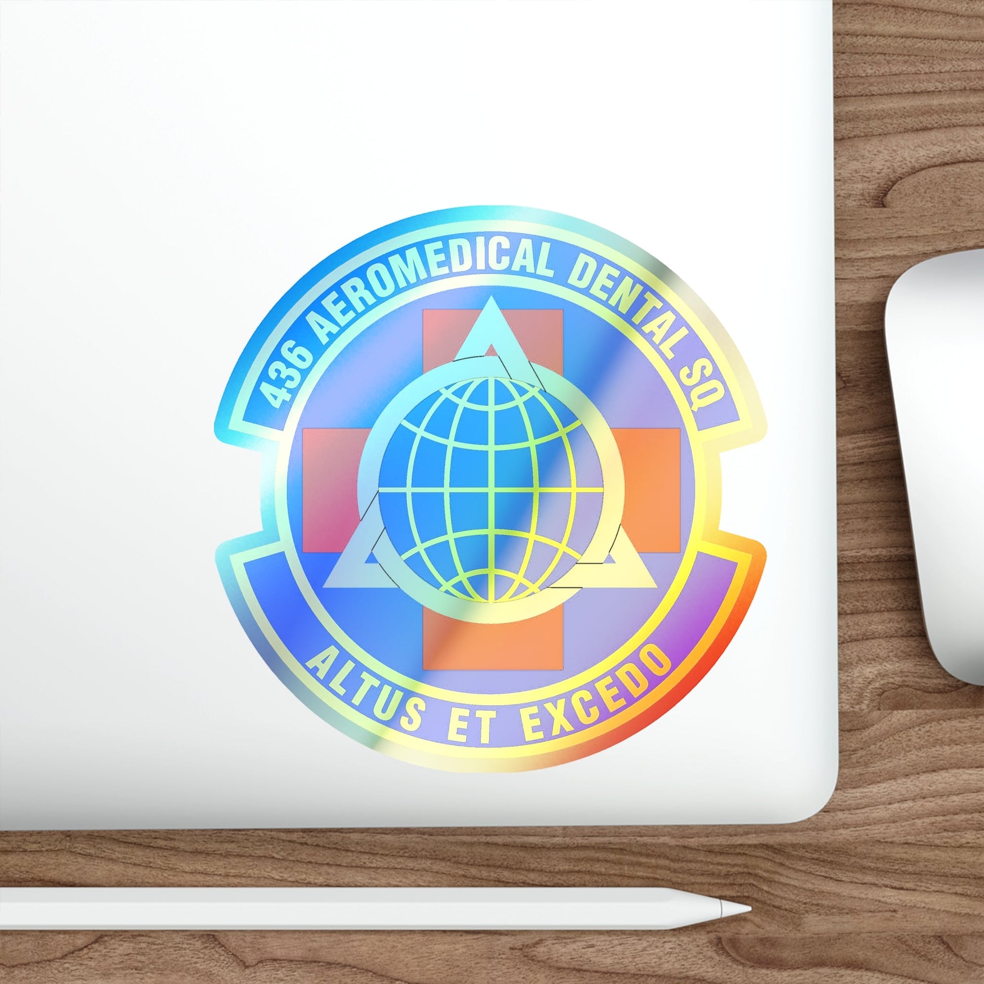 436th Aeromedical Dental Squadron (U.S. Air Force) Holographic STICKER Die-Cut Vinyl Decal-The Sticker Space