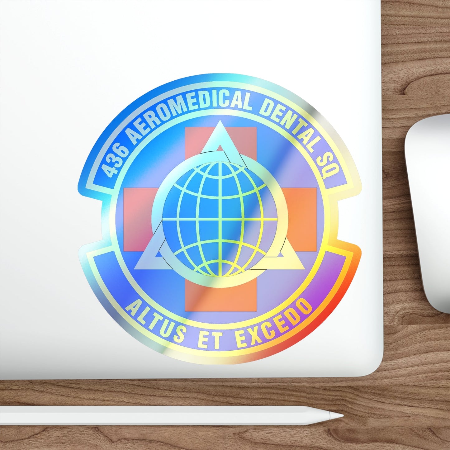 436th Aeromedical Dental Squadron (U.S. Air Force) Holographic STICKER Die-Cut Vinyl Decal-The Sticker Space