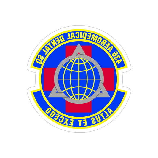 436th Aeromedical Dental Squadron (U.S. Air Force) REVERSE PRINT Transparent STICKER-6" × 6"-The Sticker Space