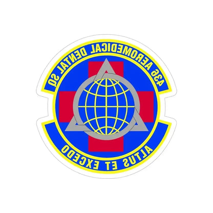 436th Aeromedical Dental Squadron (U.S. Air Force) REVERSE PRINT Transparent Die-Cut STICKER 5 Inch Die-Cut Transparent - The Sticker Space