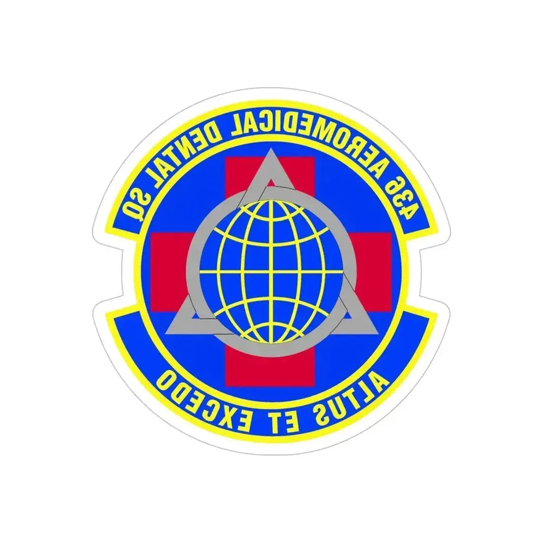 436th Aeromedical Dental Squadron (U.S. Air Force) REVERSE PRINT Transparent Die-Cut STICKER 6 Inch Die-Cut Transparent - The Sticker Space