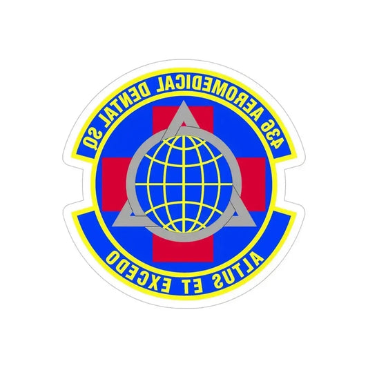 436th Aeromedical Dental Squadron (U.S. Air Force) REVERSE PRINT Transparent Die-Cut STICKER 6 Inch Die-Cut Transparent - The Sticker Space