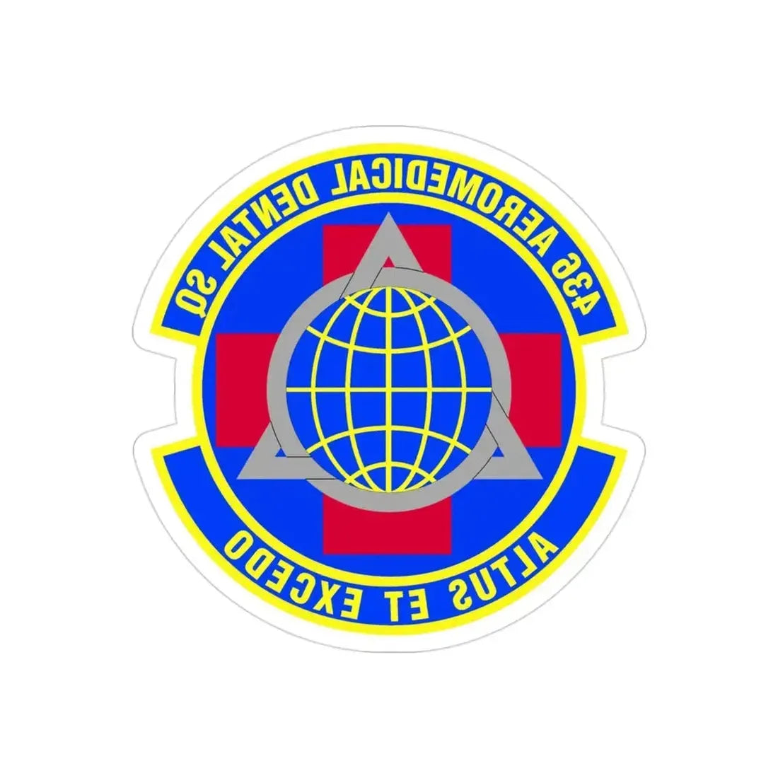 436th Aeromedical Dental Squadron (U.S. Air Force) REVERSE PRINT Transparent Die-Cut STICKER - The Sticker Space