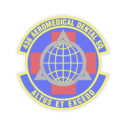 436th Aeromedical Dental Squadron (U.S. Air Force) STICKER Vinyl Kiss-Cut Decal 3 Inch Transparent - The Sticker Space