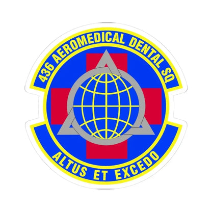 436th Aeromedical Dental Squadron (U.S. Air Force) STICKER Vinyl Kiss-Cut Decal 3 Inch White - The Sticker Space