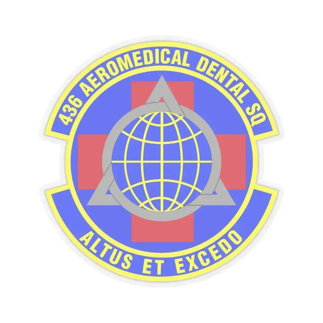 436th Aeromedical Dental Squadron (U.S. Air Force) STICKER Vinyl Kiss-Cut Decal 4 Inch Transparent - The Sticker Space