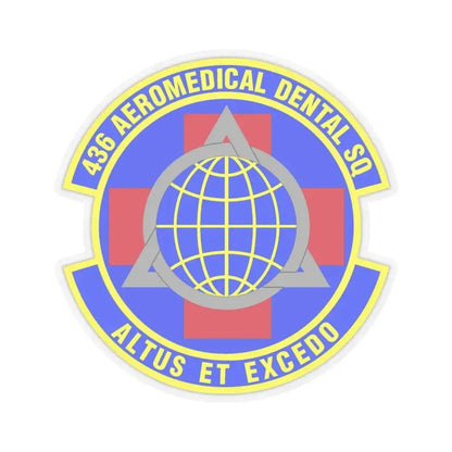 436th Aeromedical Dental Squadron (U.S. Air Force) STICKER Vinyl Kiss-Cut Decal 4 Inch Transparent - The Sticker Space