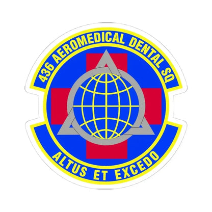 436th Aeromedical Dental Squadron (U.S. Air Force) STICKER Vinyl Kiss-Cut Decal 4 Inch White - The Sticker Space