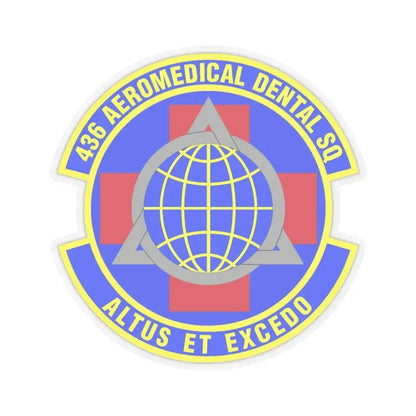 436th Aeromedical Dental Squadron (U.S. Air Force) STICKER Vinyl Kiss-Cut Decal 6 Inch Transparent - The Sticker Space