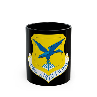 436th Airlift Wing (U.S. Air Force) Black Coffee Mug-11oz-The Sticker Space