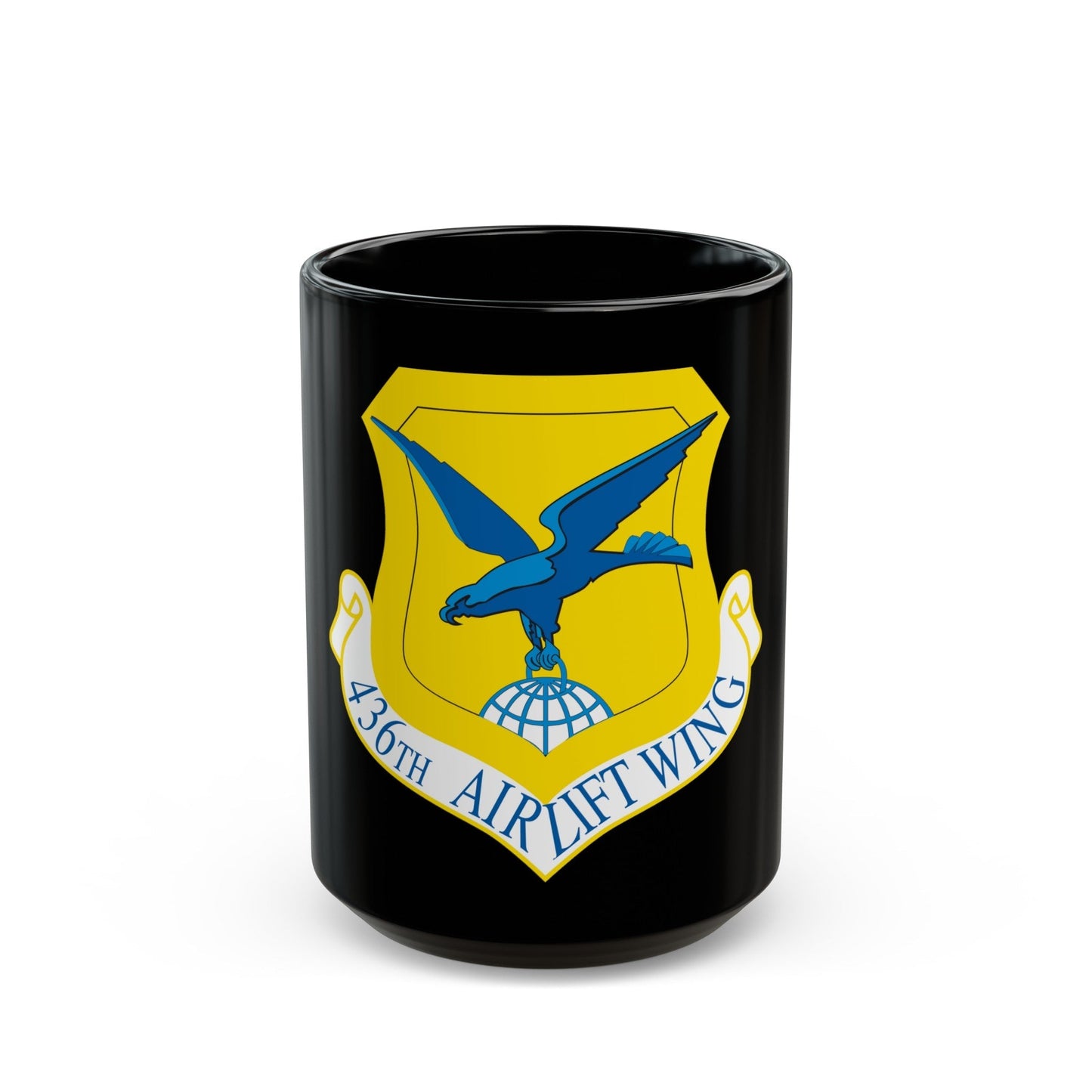 436th Airlift Wing (U.S. Air Force) Black Coffee Mug-15oz-The Sticker Space