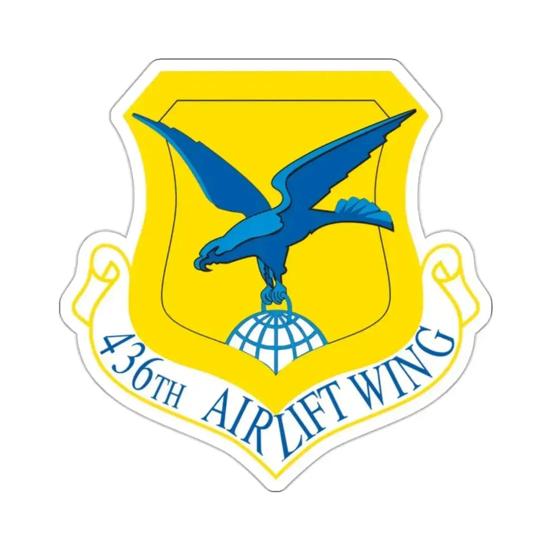 436th Airlift Wing (U.S. Air Force) STICKER Vinyl Kiss-Cut Decal 2 Inch White - The Sticker Space