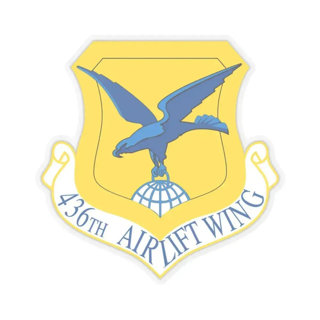 436th Airlift Wing (U.S. Air Force) STICKER Vinyl Kiss-Cut Decal 3 Inch Transparent - The Sticker Space