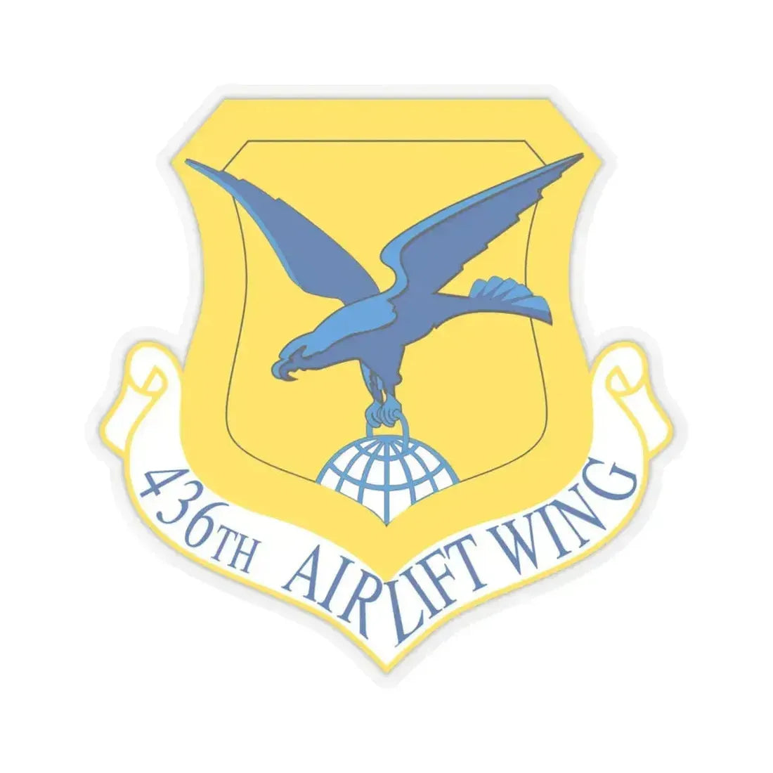 436th Airlift Wing (U.S. Air Force) STICKER Vinyl Kiss-Cut Decal 6 Inch Transparent - The Sticker Space