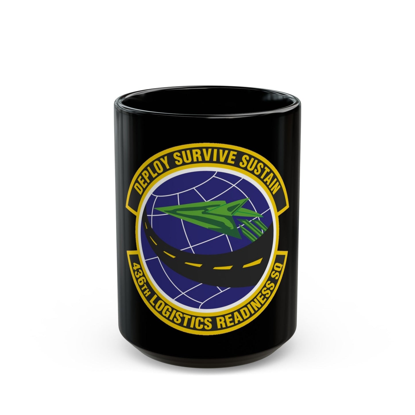 436th Logistics Readiness Squadron (U.S. Air Force) Black Coffee Mug-15oz-The Sticker Space