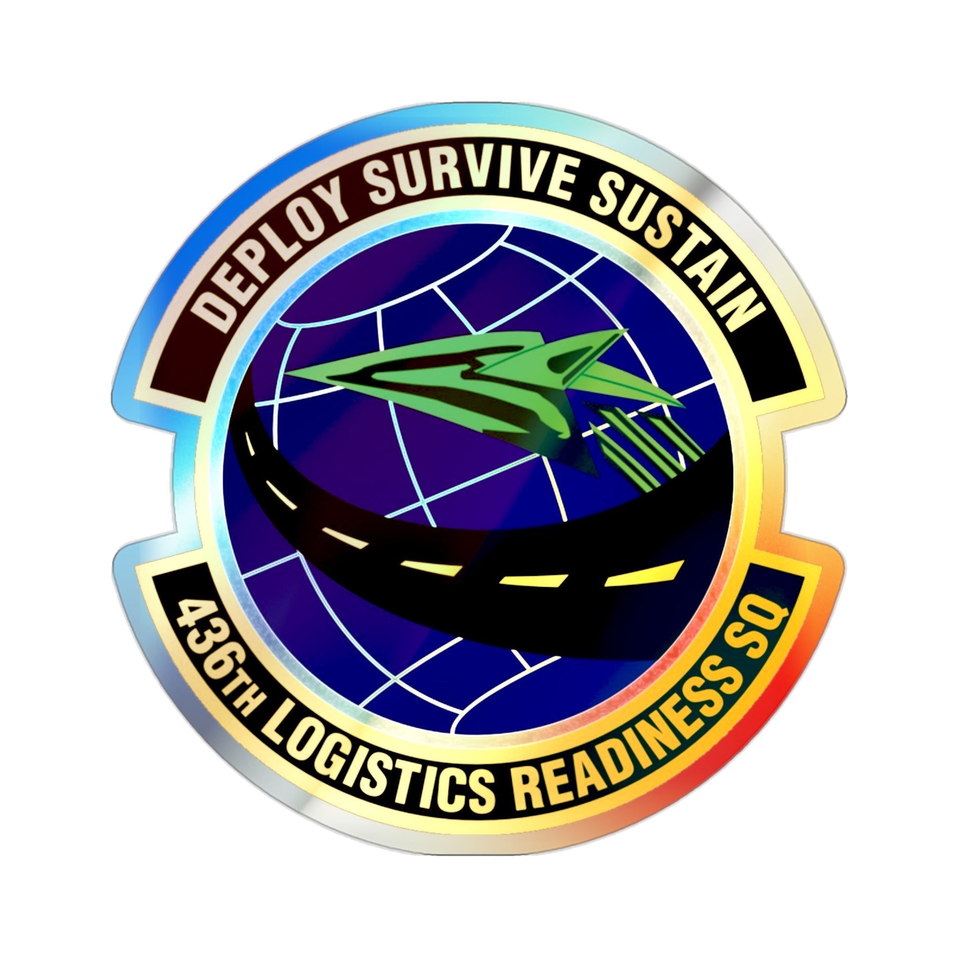 436th Logistics Readiness Squadron (U.S. Air Force) Holographic STICKER Die-Cut Vinyl Decal-2 Inch-The Sticker Space