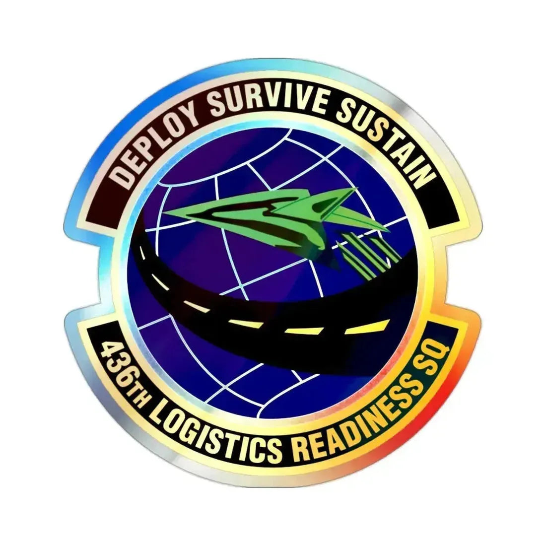 436th Logistics Readiness Squadron (U.S. Air Force) Holographic STICKER Die-Cut Vinyl Decal 2 Inch Holographic - The Sticker Space
