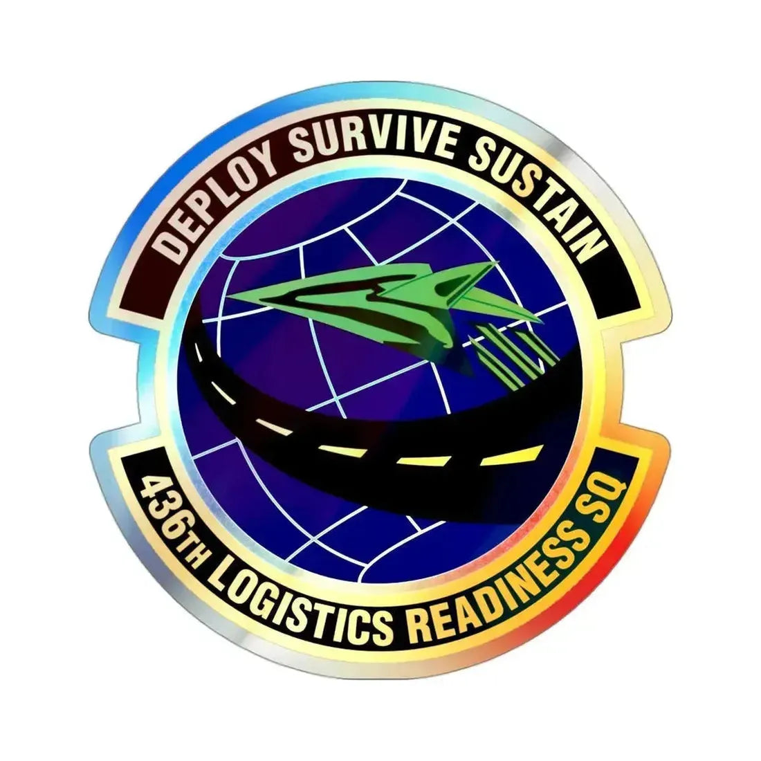 436th Logistics Readiness Squadron (U.S. Air Force) Holographic STICKER Die-Cut Vinyl Decal 3 Inch Holographic - The Sticker Space