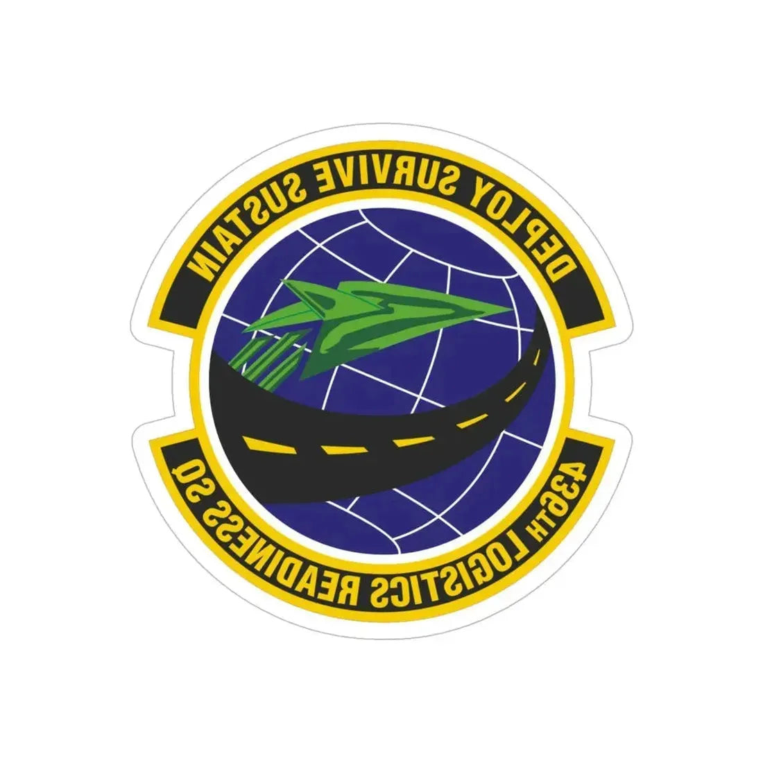 436th Logistics Readiness Squadron (U.S. Air Force) REVERSE PRINT Transparent Die-Cut STICKER - The Sticker Space