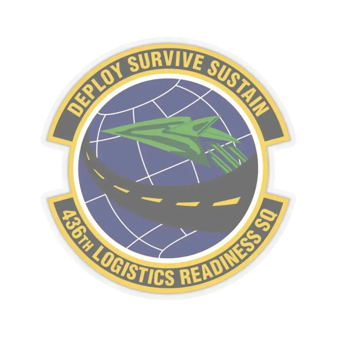 436th Logistics Readiness Squadron (U.S. Air Force) STICKER Vinyl Kiss-Cut Decal 3 Inch Transparent - The Sticker Space
