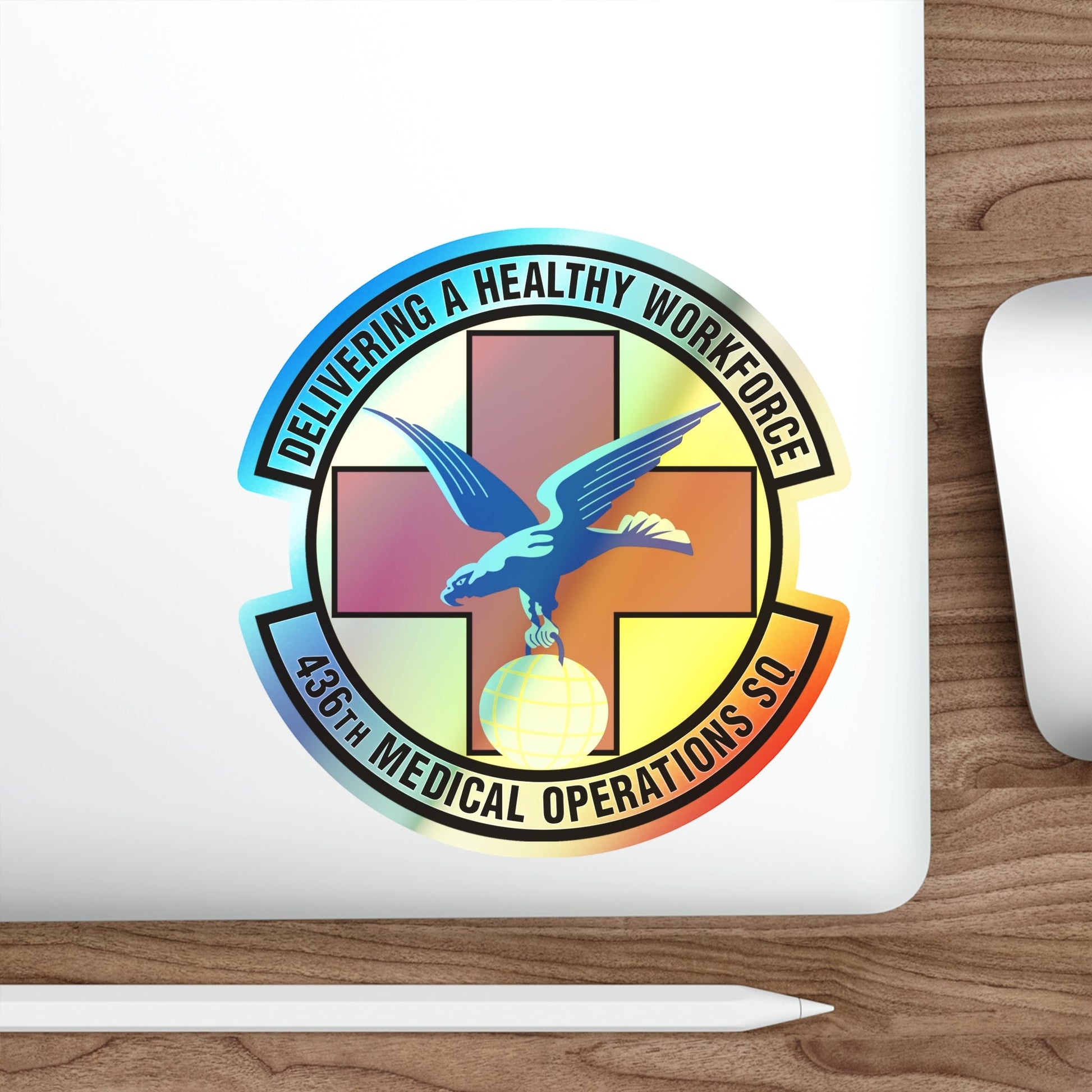 436th Medical Operations Squadron (U.S. Air Force) Holographic STICKER Die-Cut Vinyl Decal-The Sticker Space