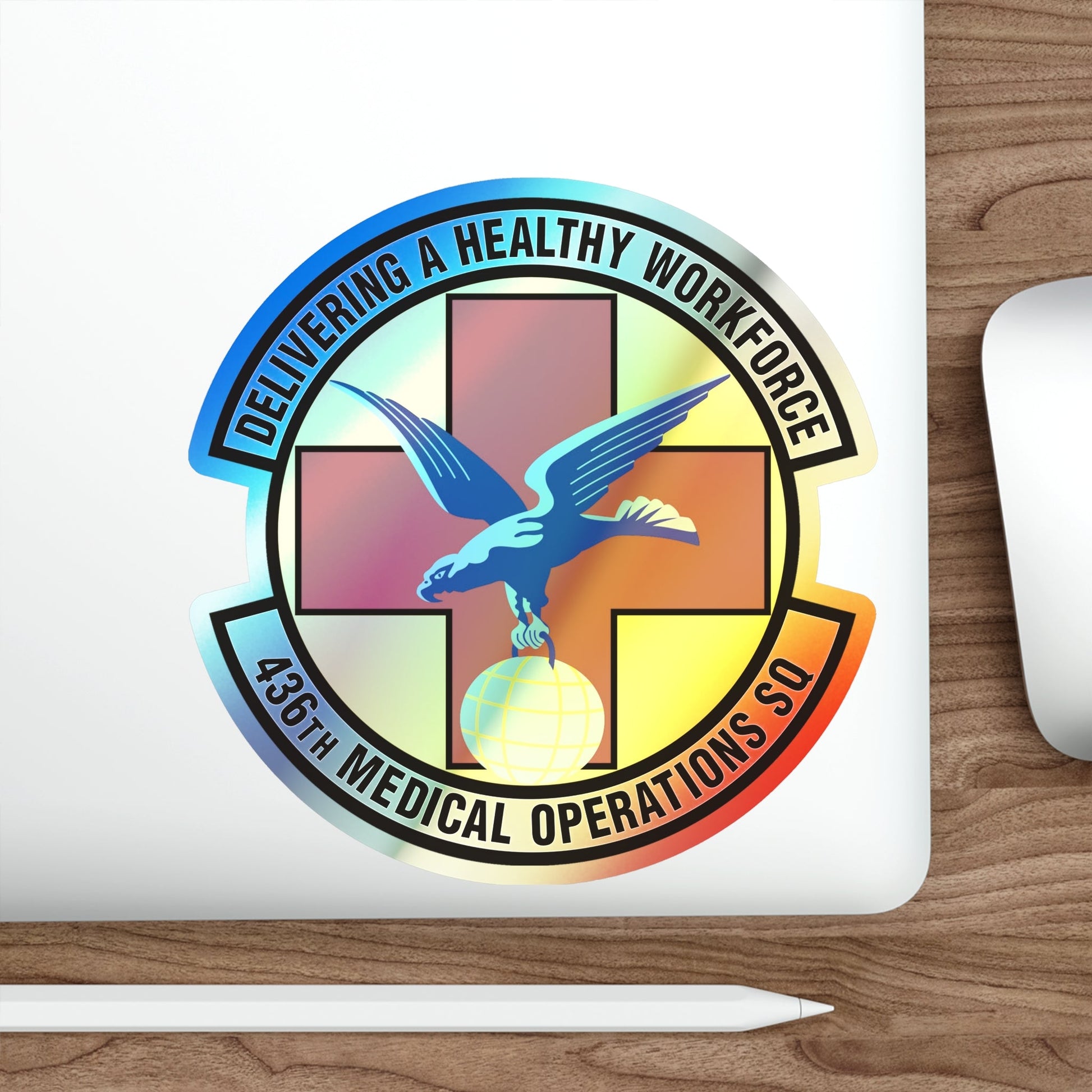 436th Medical Operations Squadron (U.S. Air Force) Holographic STICKER Die-Cut Vinyl Decal-The Sticker Space