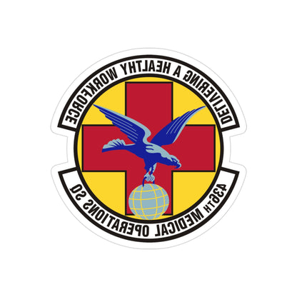 436th Medical Operations Squadron (U.S. Air Force) REVERSE PRINT Transparent STICKER-3" × 3"-The Sticker Space