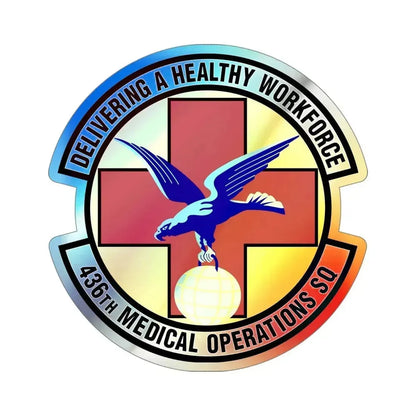436th Medical Operations Squadron (U.S. Air Force) Holographic STICKER Die-Cut Vinyl Decal 4 Inch Holographic - The Sticker Space